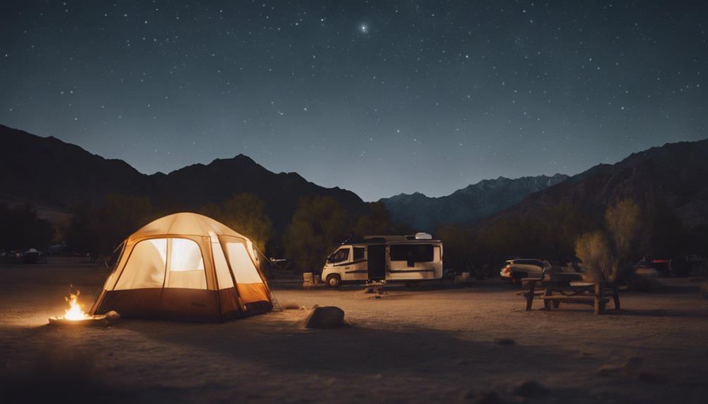 camping at lone pine