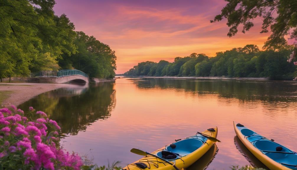 exploring nature by river