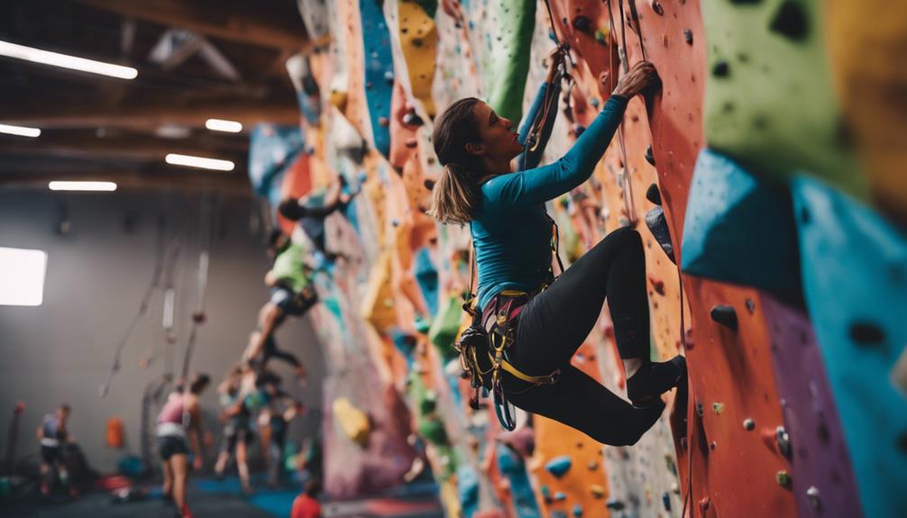 indoor climbing gym facility