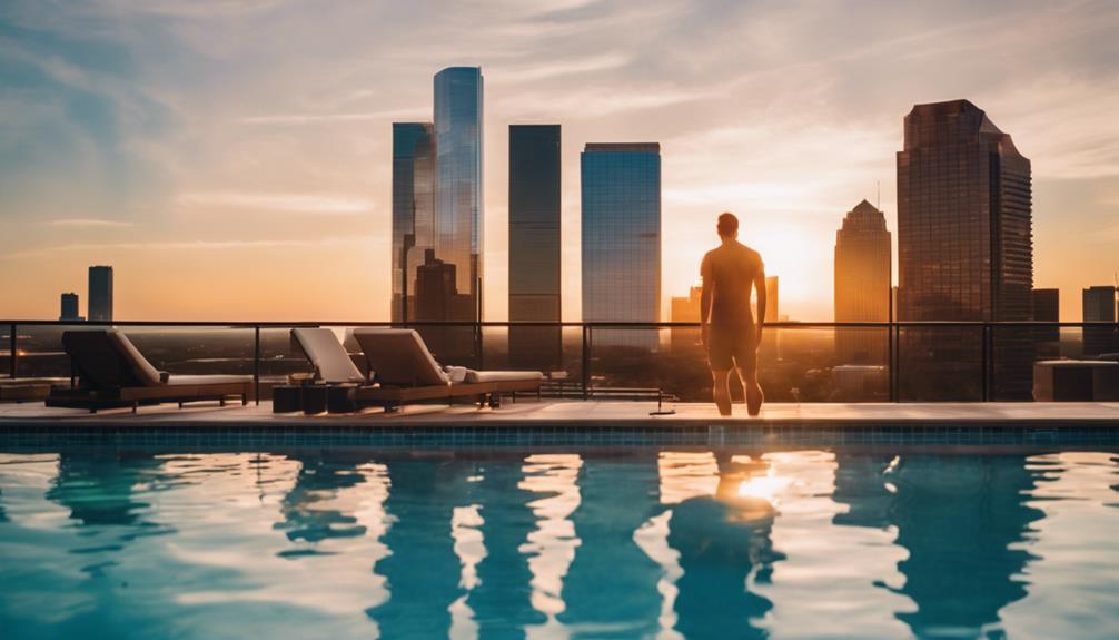 luxurious rooftop pool experience