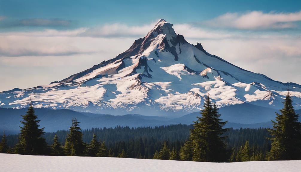 majestic snow capped mountain peaks