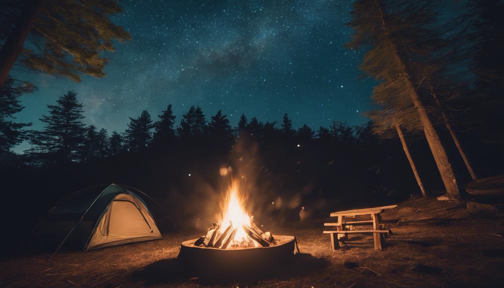 scenic camping in mountains