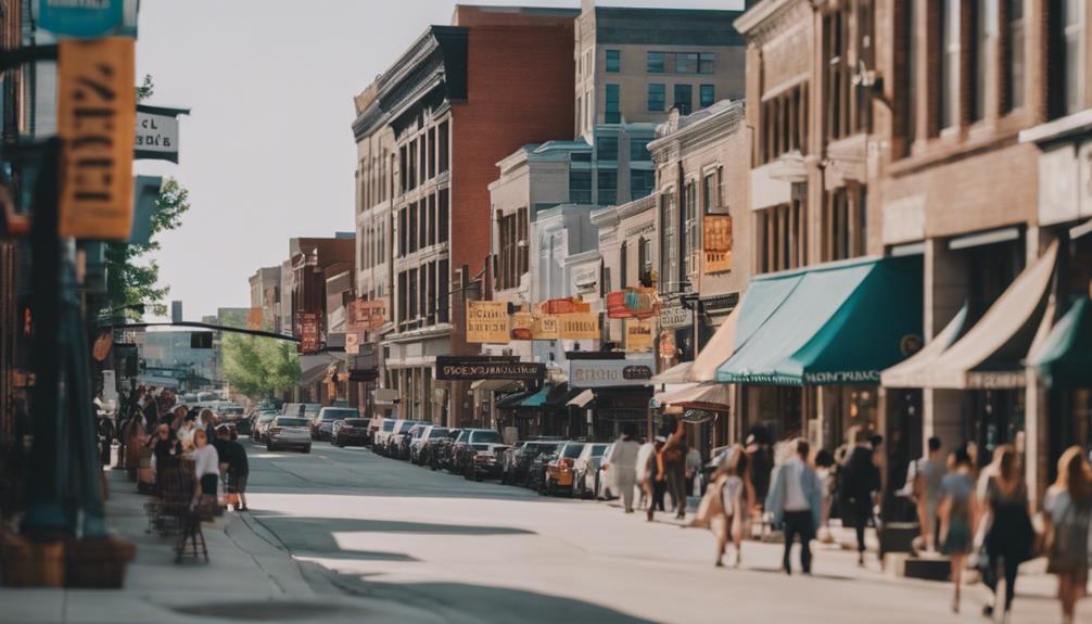 vibrant city shopping scene