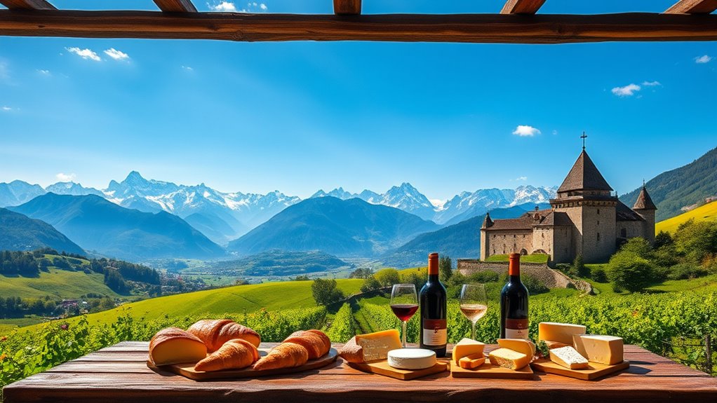 alpine scenery historic castles