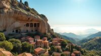 cave dwellings and cliffs