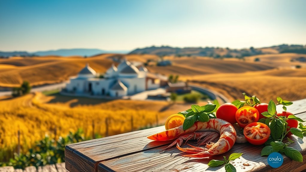 sunlit villages and seafood