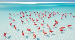 flamingos thrive in alkaline lagoons