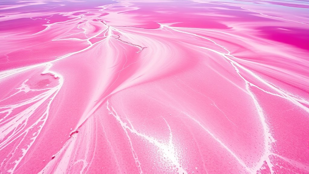 pink lake s bubble gum color