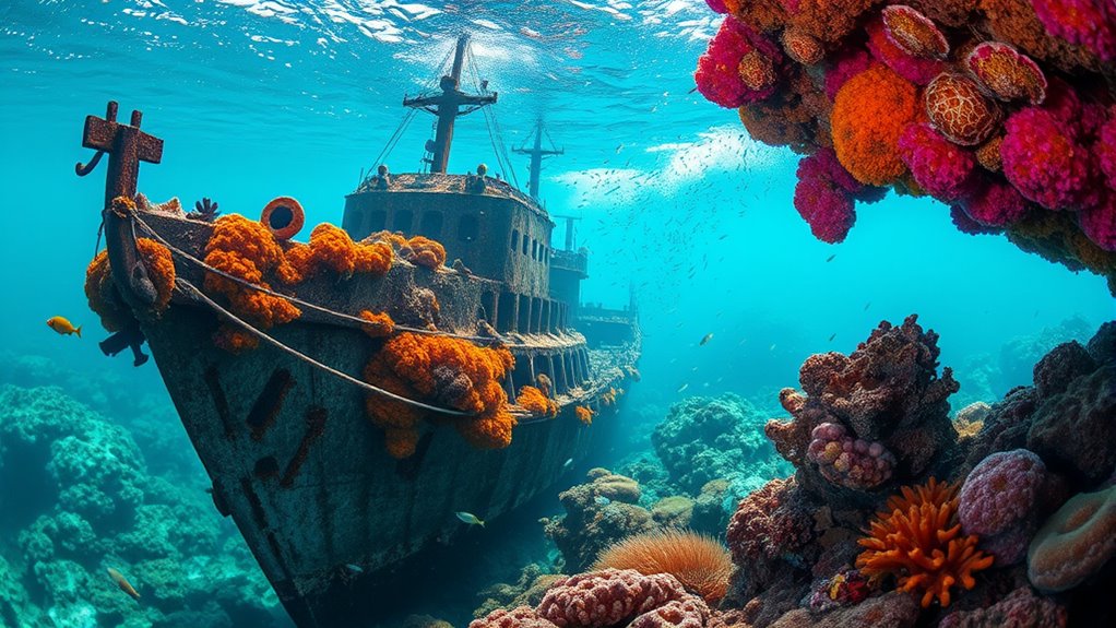 sunken wwii shipwreck ecosystems