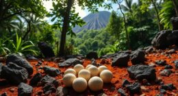 volcano incubates megapode eggs