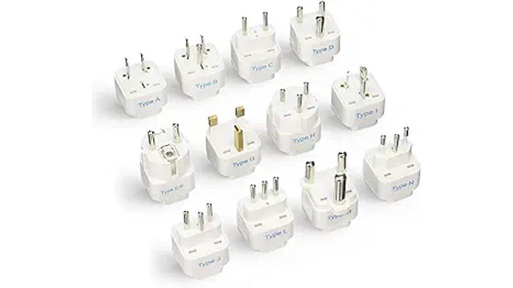 12 country travel plug set