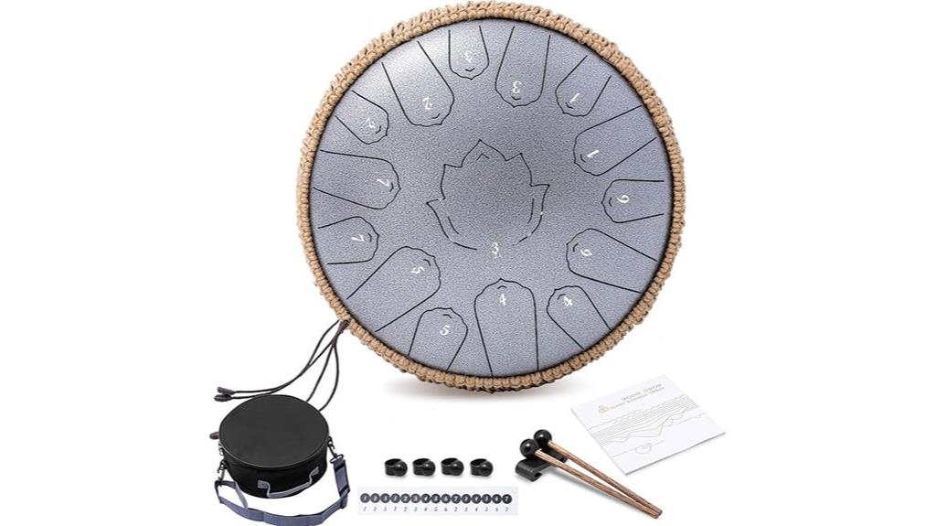 13 inch steel drum set