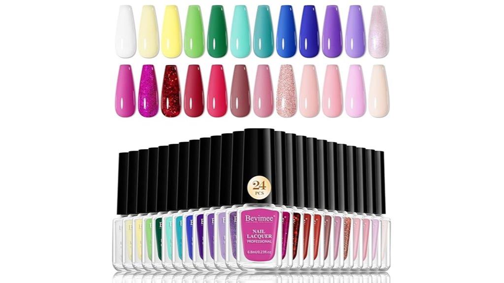 24 color nail polish set