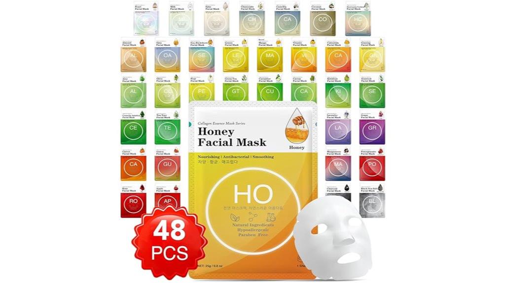 48 sheet collagen masks