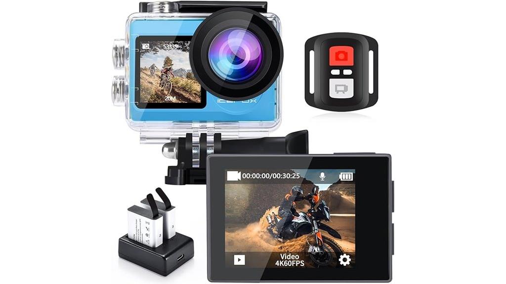 4k 60fps waterproof camera