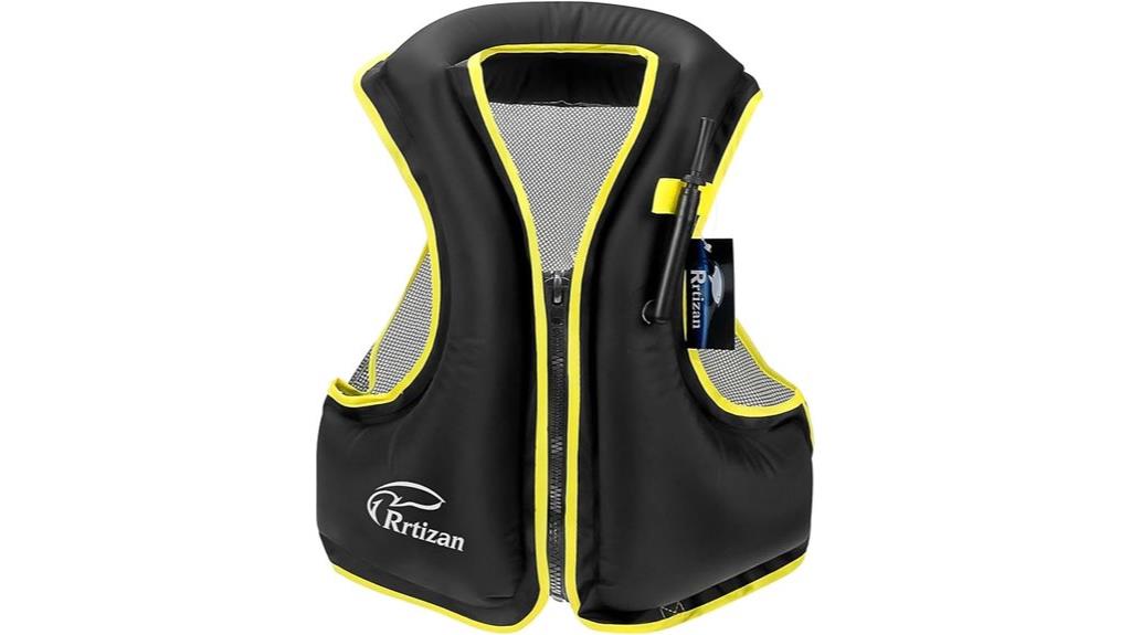 adult inflatable snorkel vest