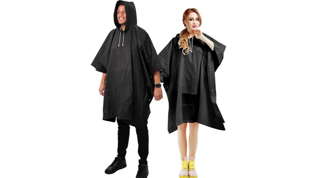 adult rain ponchos pack