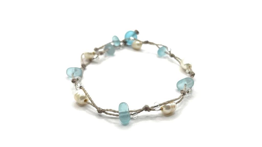 aqua blue glass jewelry