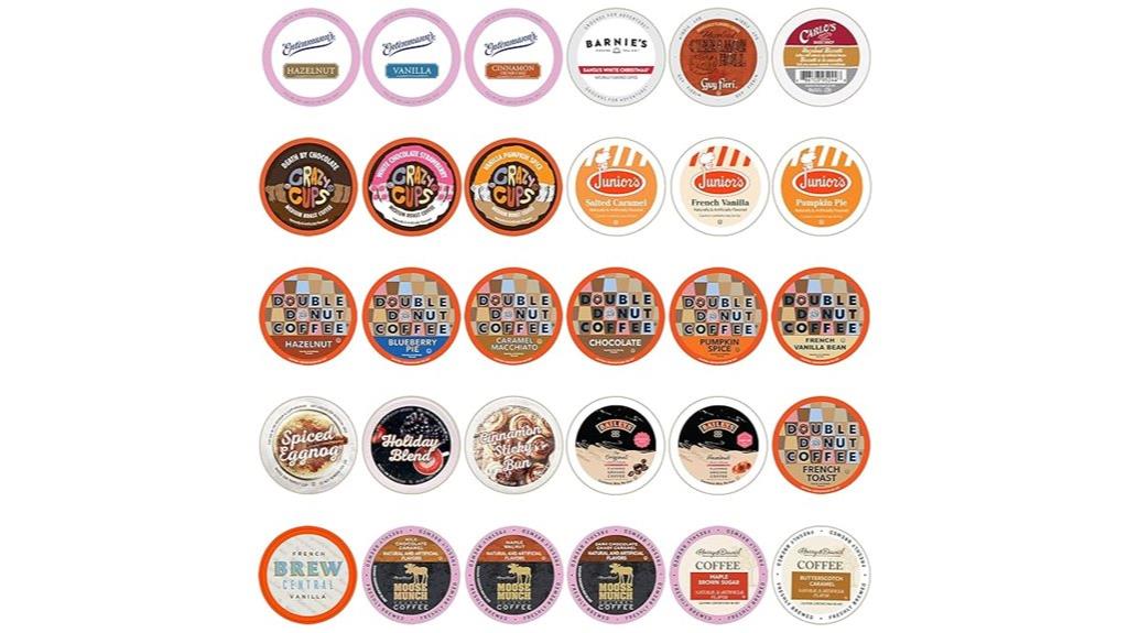 assorted flavored coffee pack