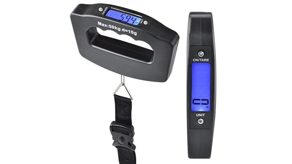backlit portable travel scale