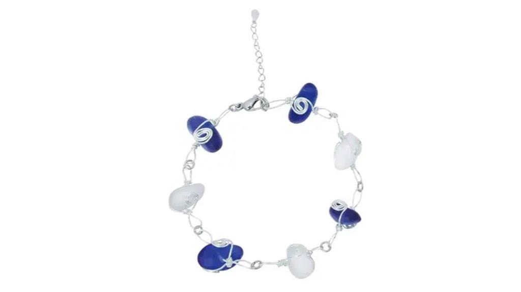 beach themed silver bracelet
