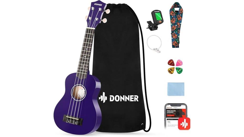 beginner 21 inch soprano ukulele