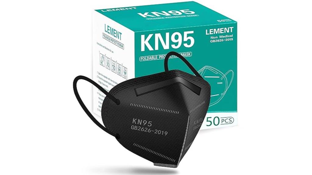 black kn95 dust masks
