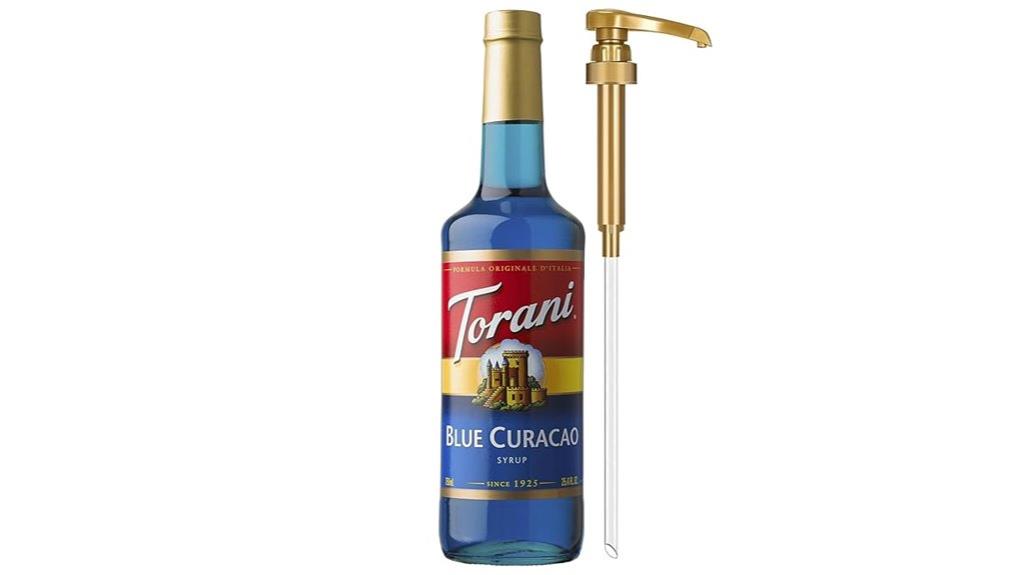 blue non alcoholic syrup