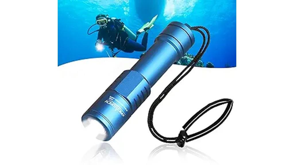 blue underwater dive light