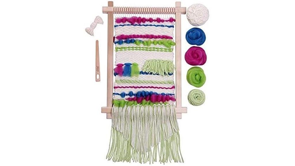 bright colorful weaving kit