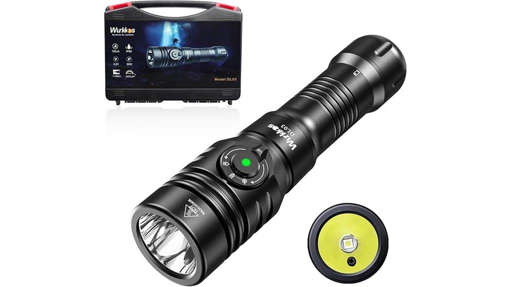 bright rechargeable underwater torch