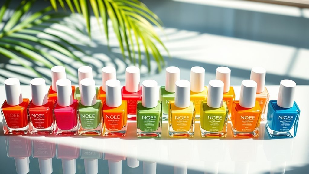 bright tropical nail polish sets