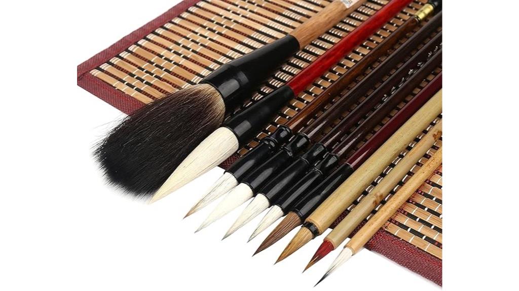 calligraphy brushes with holder