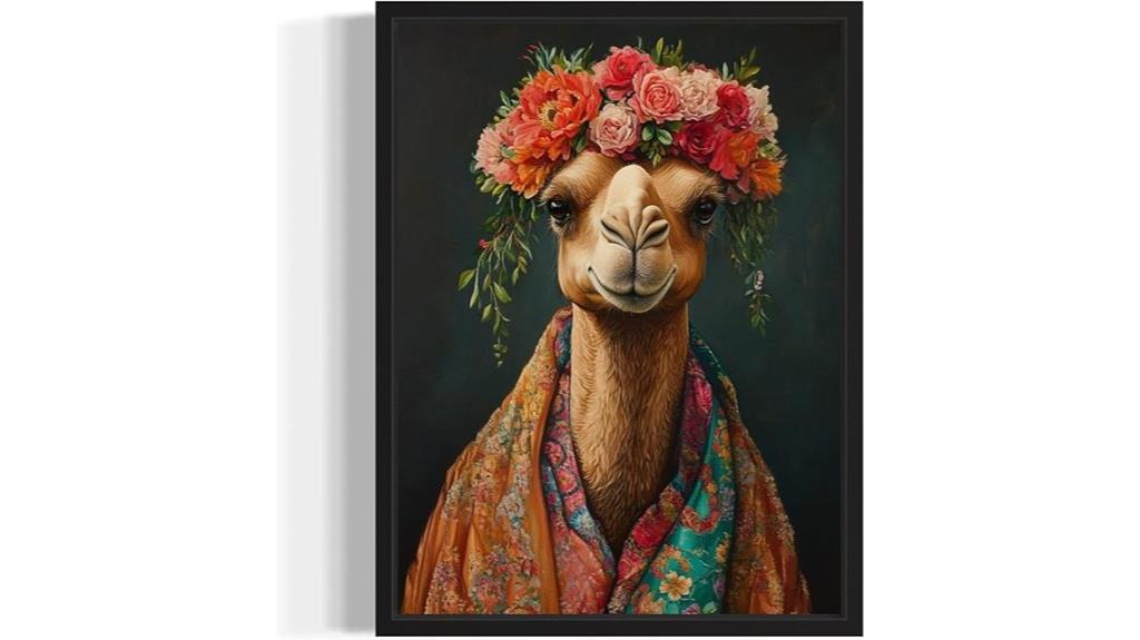 camel flower wall art