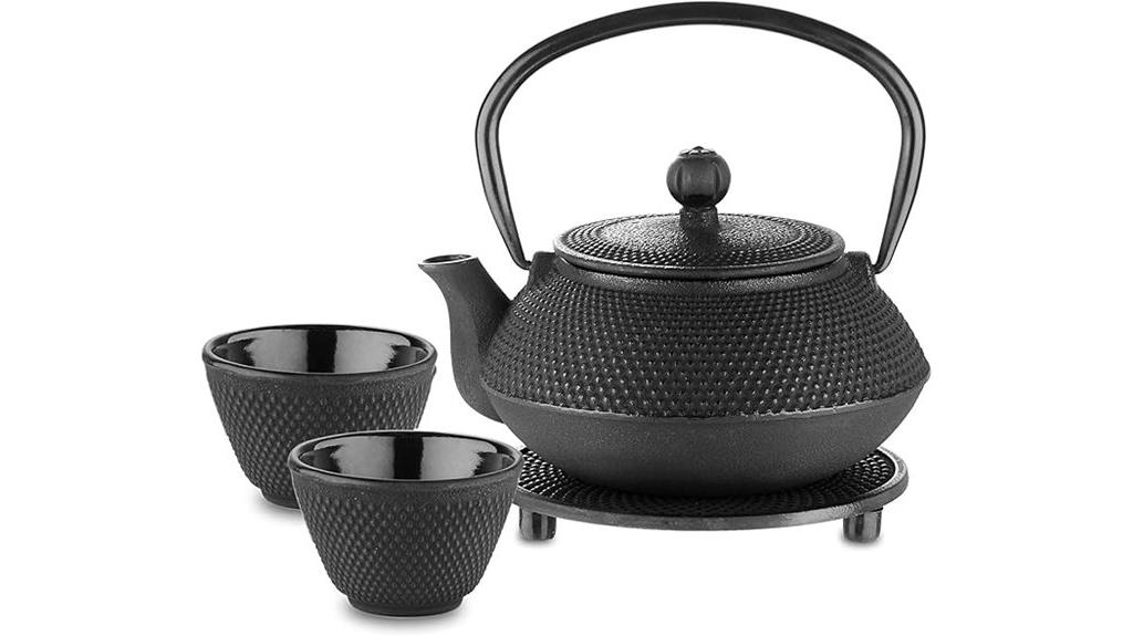 cast iron teapot set