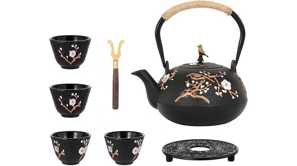 cast iron teapot set