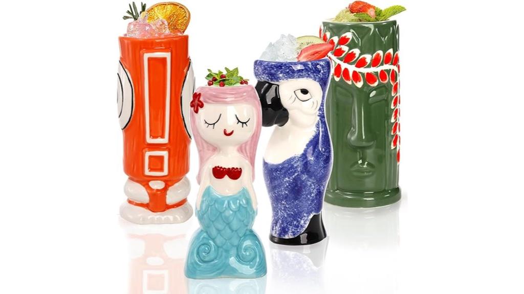 ceramic tiki mug set
