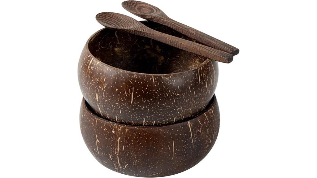 coconut bowls with spoons