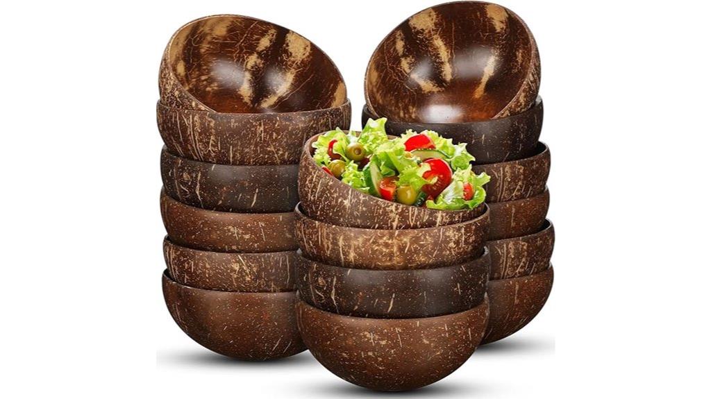 coconut shell salad bowls