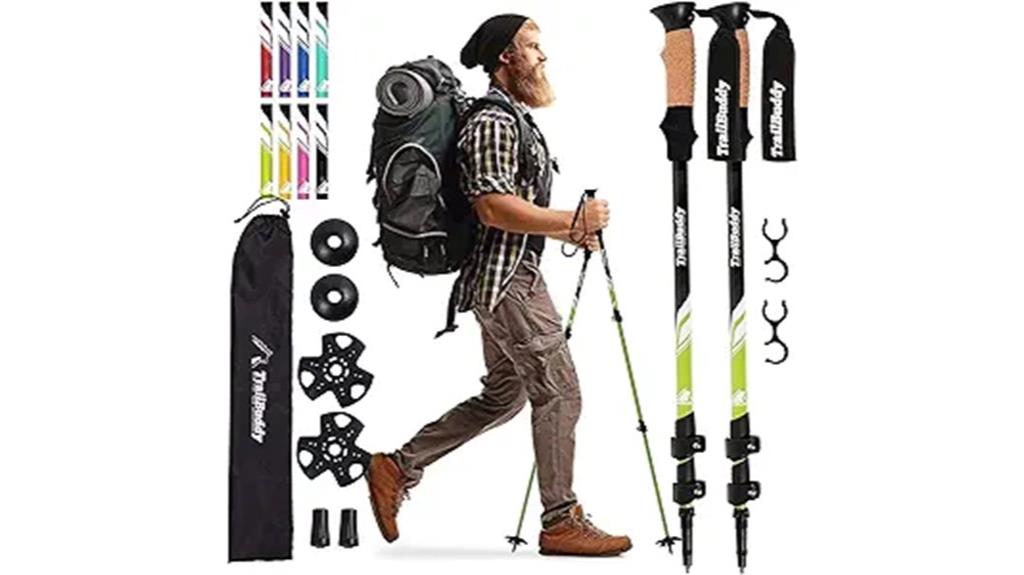 collapsible aluminum trekking poles