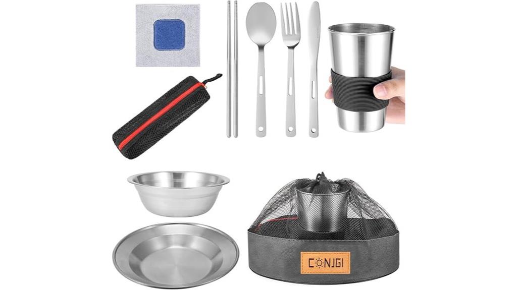 compact camping meal set