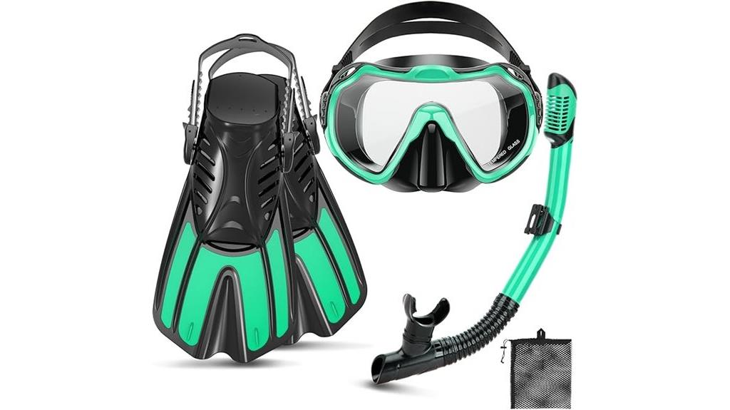 complete adult snorkeling equipment
