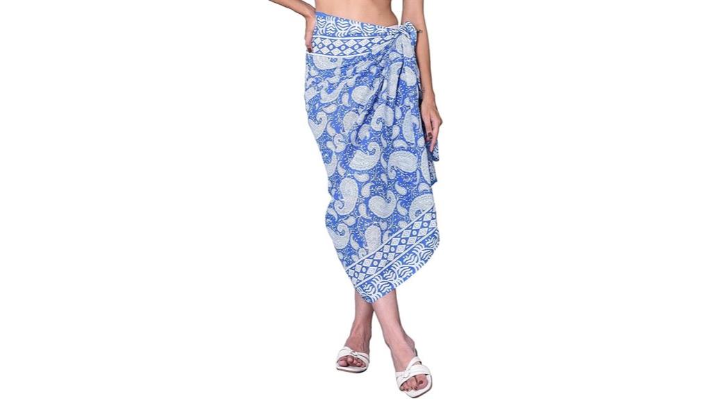 cotton block print coverup