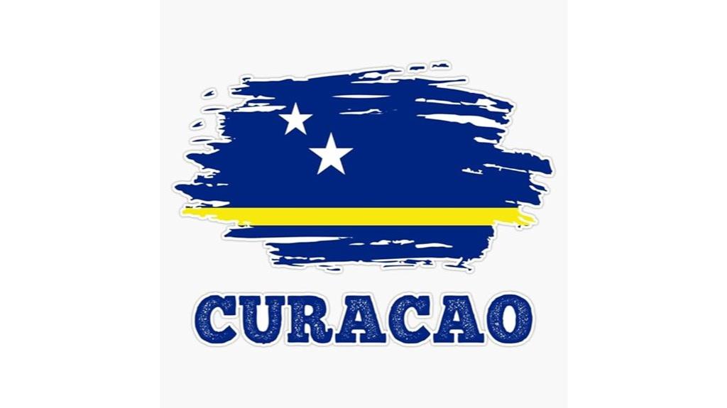 cura ao flag grunge sticker