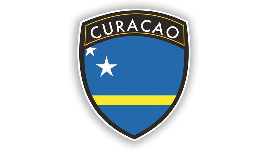 curacao flag car sticker
