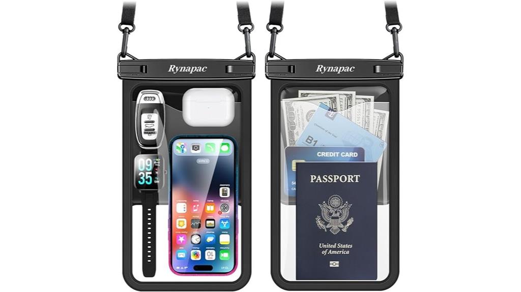 dual waterproof phone pouches