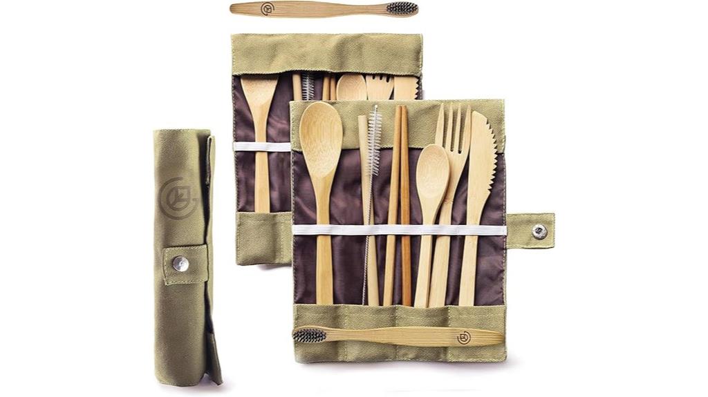 eco friendly bamboo utensils set