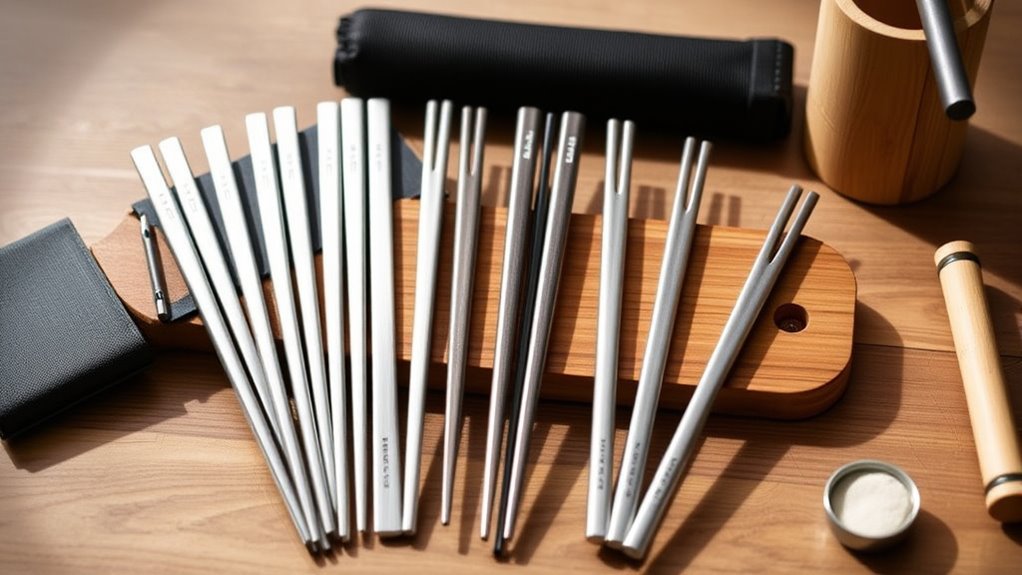 eco friendly titanium travel chopsticks