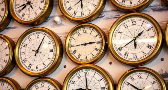 elegant brass tide clocks