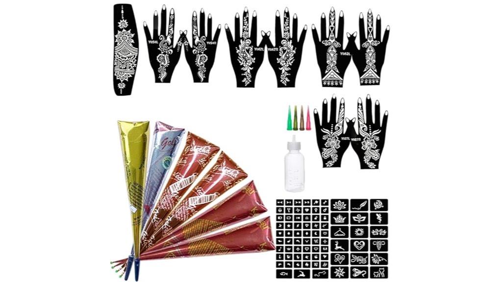 eleven sheet temporary tattoo kit